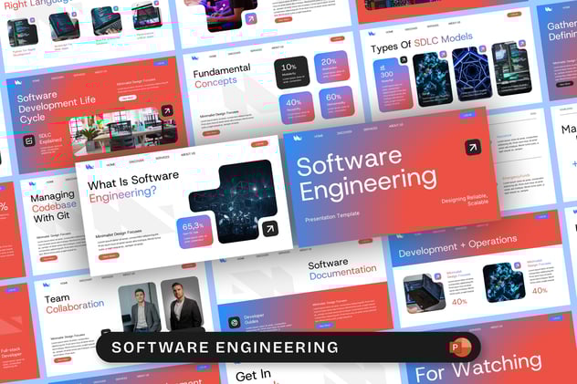 软件工程课程教学演示PPT模板 - 顶尖PPT