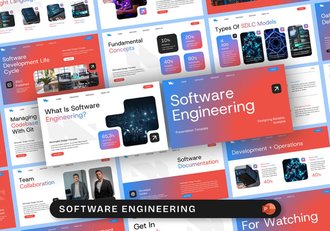 软件工程课程教学演示PPT模板 - 顶尖PPT