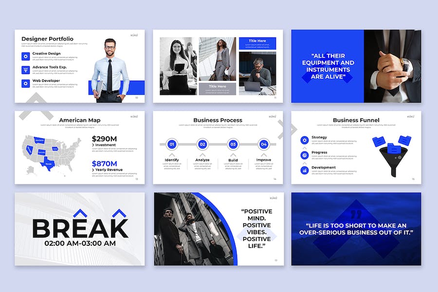 极简设计风格商务演讲PPT模板 - 顶尖PPT