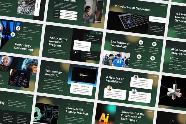 AI内容生成器产品推广方案keynote模板 - 顶尖PPT