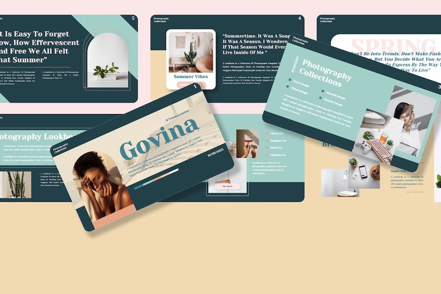 摄影作品展示投资组合PPT模板 - 顶尖PPT