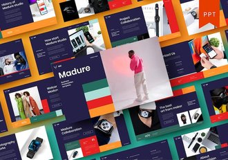 成熟商务企业形象展示PPT模板 - 顶尖PPT