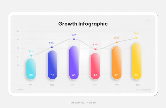 数据增长信息图形PPT模板 - 顶尖PPT