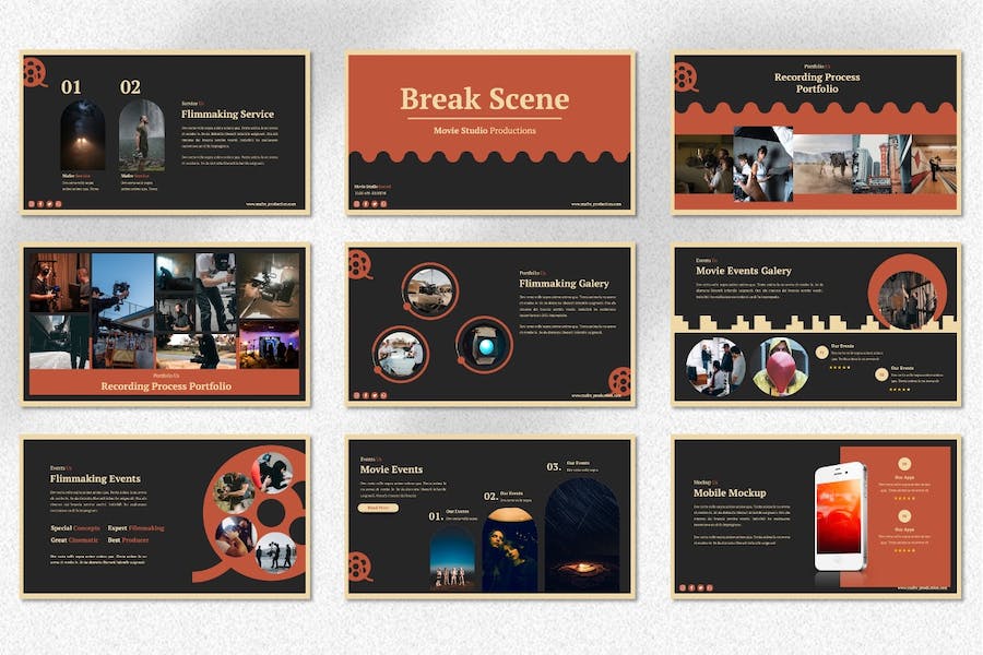 电影制作生产流程技术方案PPT模板 - 顶尖PPT