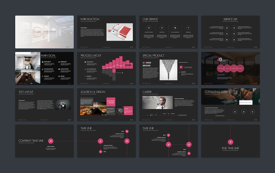 创意简约企业发展公司介绍商务PPT模板 - 顶尖PPT