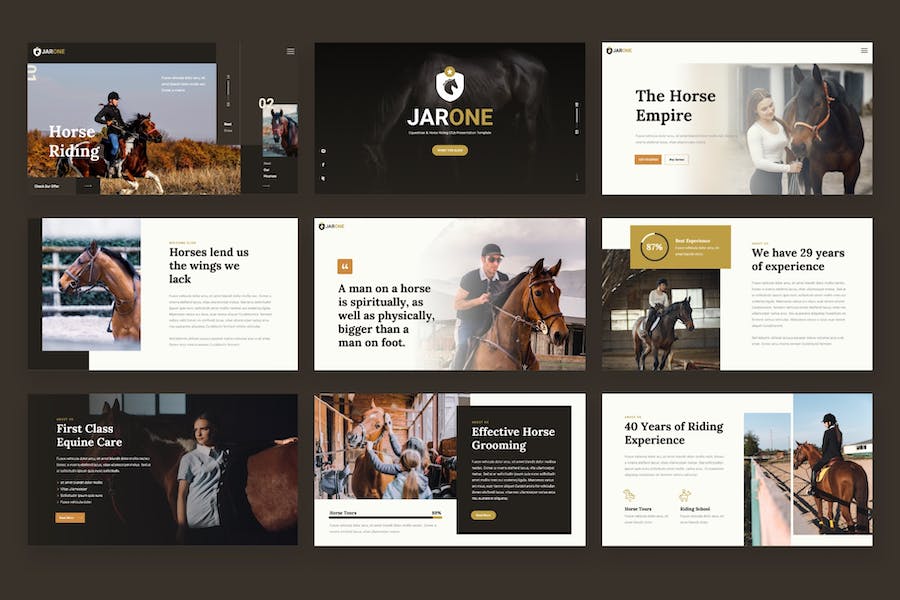 骑马俱乐部keynote模板 - 顶尖PPT