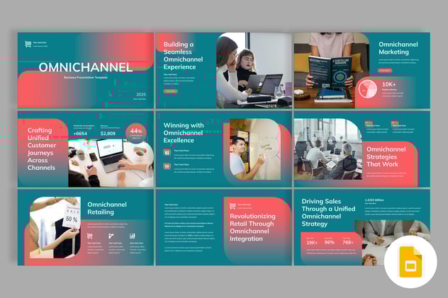 渐变色商务风格业务合作PPT模板 - 顶尖PPT