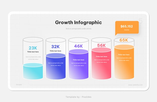 数据增长信息图形PPT模板 - 顶尖PPT