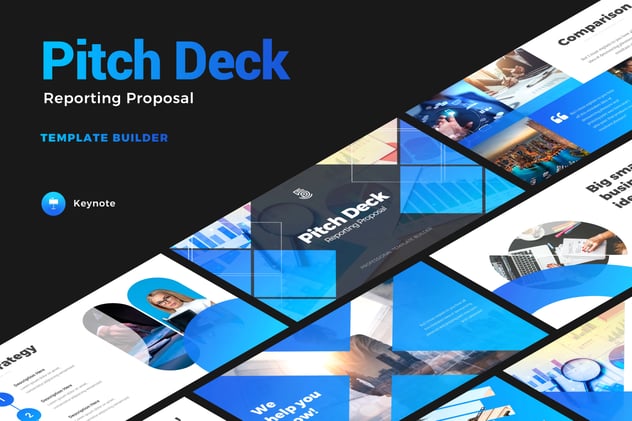 高级商务汇报信息图表Keynote模板 - 顶尖PPT