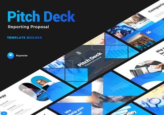 高级商务汇报信息图表Keynote模板 - 顶尖PPT