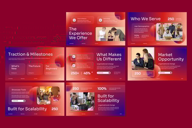 玻璃形态商务商业风格PPT模板 - 顶尖PPT