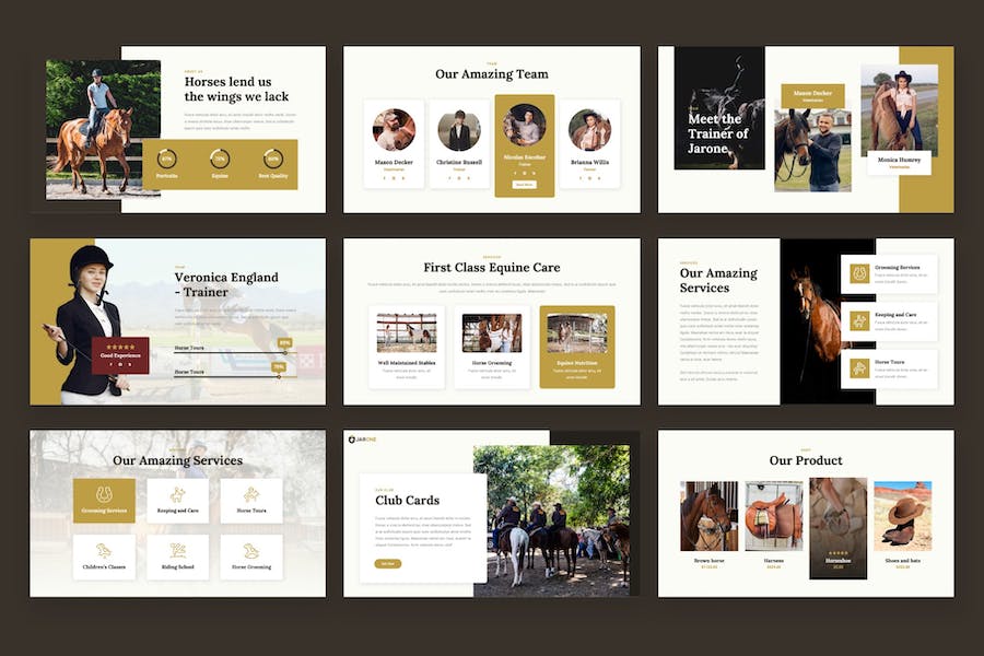 骑马俱乐部keynote模板 - 顶尖PPT