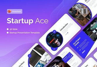 创业公司介绍融资分析国外PPT模板 - 顶尖PPT