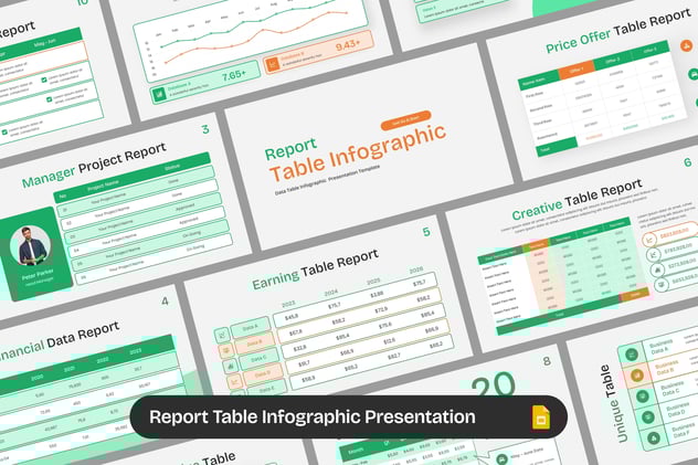 数据表信息图形PPT模板 - 顶尖PPT