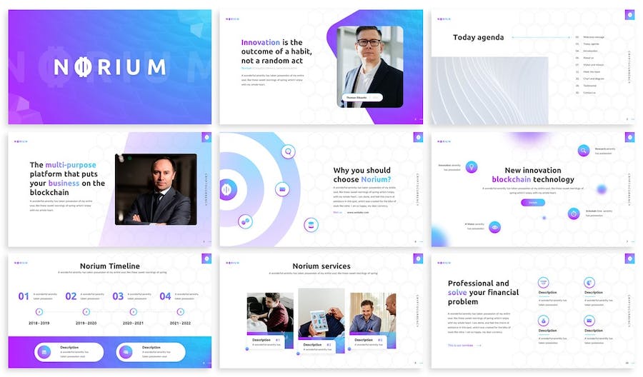 炫紫色企业合作商业计划团队介绍商务通用keynote模板 - 顶尖PPT