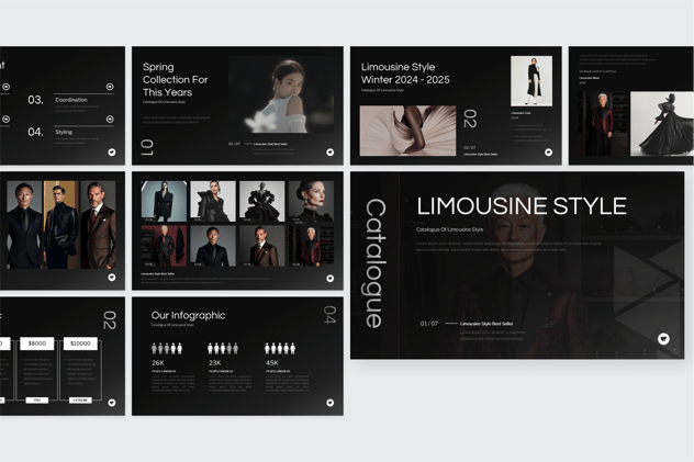 模特写真摄影keynote模板 - 顶尖PPT