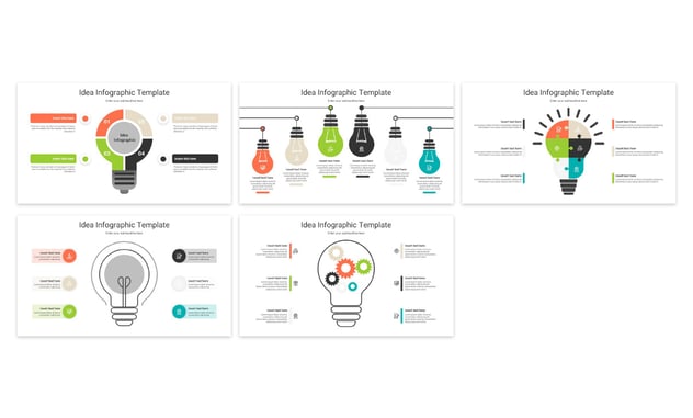 商业创意大脑灯泡图形keynote模板 - 顶尖PPT
