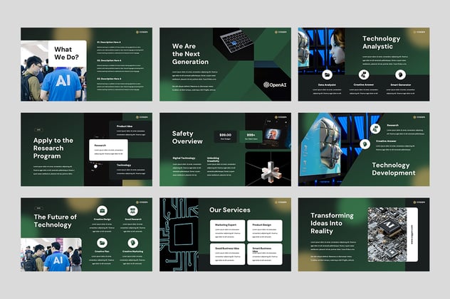 AI内容生成器产品推广方案keynote模板 - 顶尖PPT