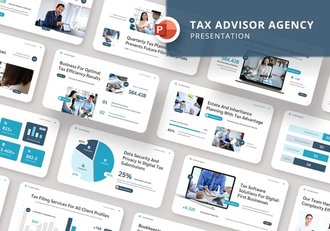 税务顾问机构全业务范畴介绍PPT模板 - 顶尖PPT
