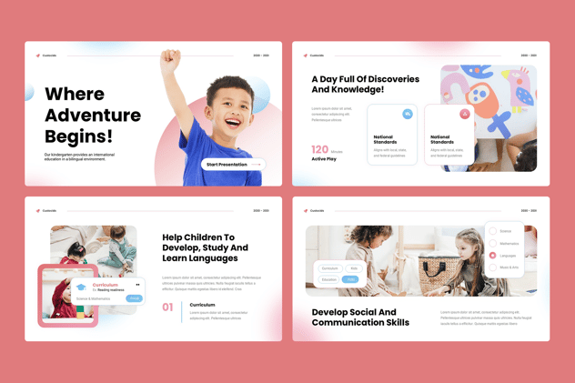 儿童教育培训课程展示Keynote模板 - 顶尖PPT