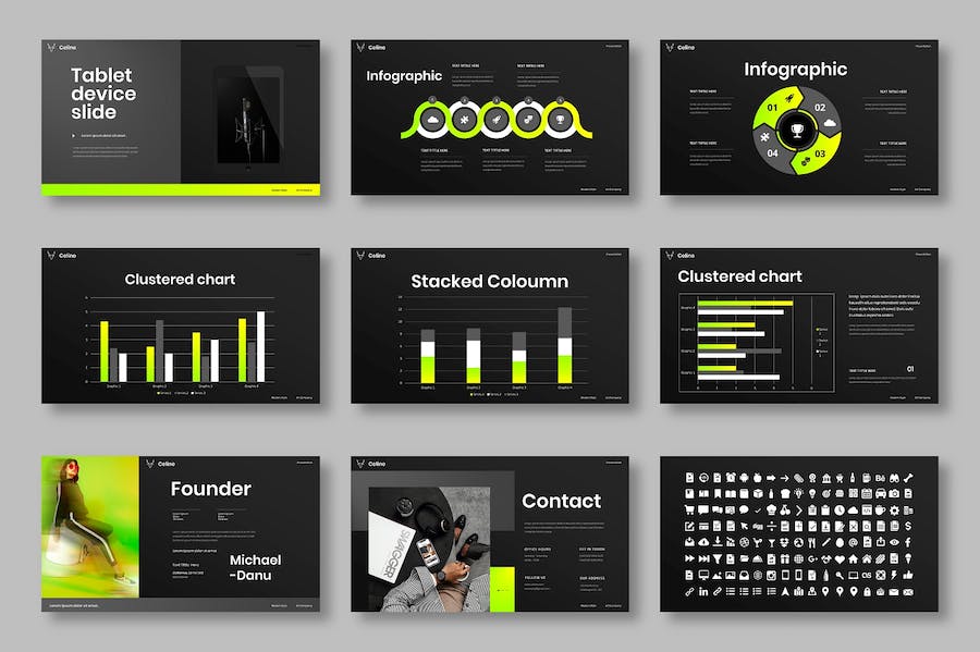 绿色科技商务企业宣传Keynote模板 - 顶尖PPT