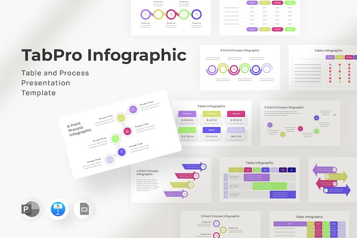 信息图表流程管理体系Keynote模板 - 顶尖PPT