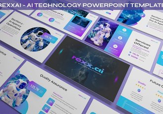 人工智能AI大模型chatGPT智能对话人工VR分析PPT模板 - 顶尖PPT