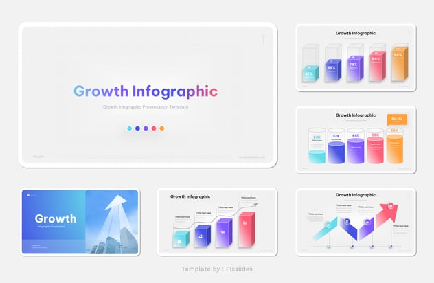 数据增长信息图形PPT模板 - 顶尖PPT