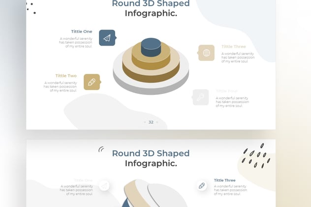 圆形3D信息图形涂鸦风格keynote模板 - 顶尖PPT