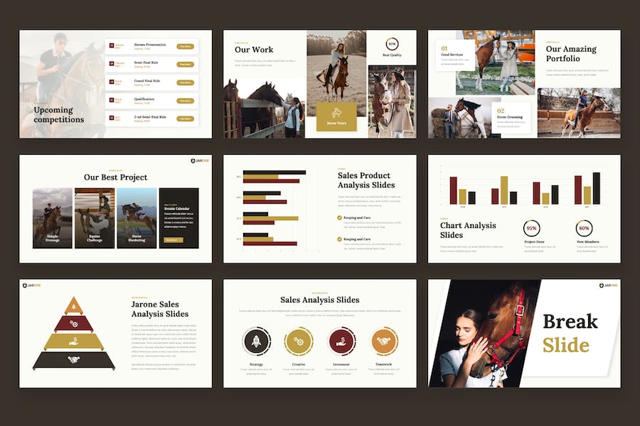 骑马俱乐部keynote模板 - 顶尖PPT