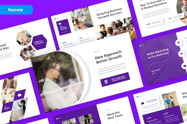 商业营销主题keynote模板模板 - 顶尖PPT