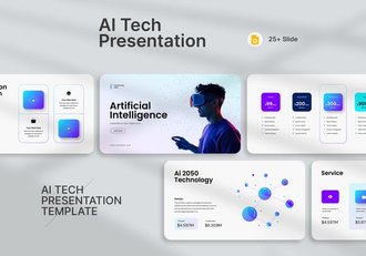人工智能演示AI PPT模板 - 顶尖PPT