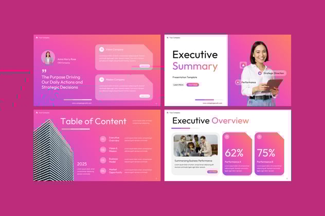 执行摘要记录PPT模板 - 顶尖PPT