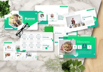 健康生活方式宣传Keynote模板 - 顶尖PPT