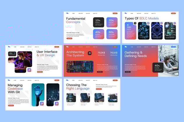 软件工程课程教学演示PPT模板 - 顶尖PPT