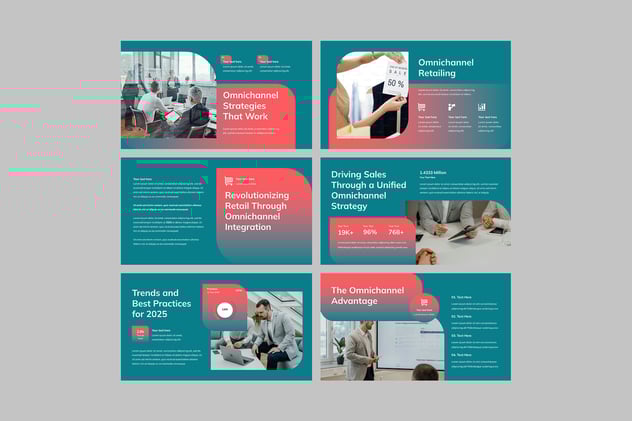 渐变色商务风格业务合作PPT模板 - 顶尖PPT