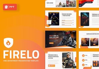 火灾消防局PPT模板 - 顶尖PPT