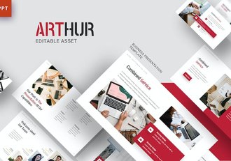 创意设计作品集视觉展示PPT模板 - 顶尖PPT