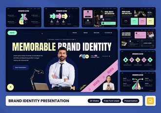 企业品牌标识视觉形象传递展示PPT模板 - 顶尖PPT