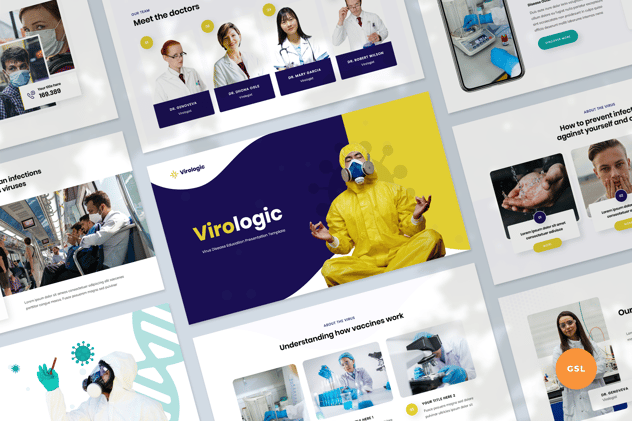 流感病毒治疗预防教育PPT模板 - 顶尖PPT