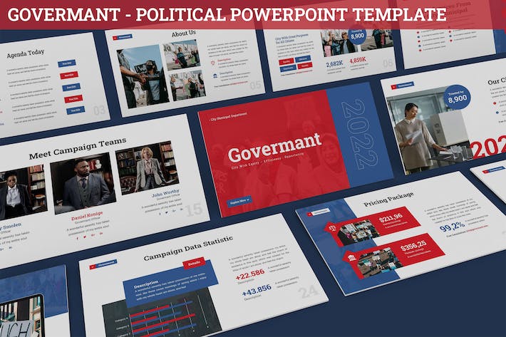 欧美政府政治议会选举PPT模板 - 顶尖PPT