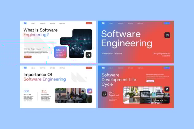 软件工程课程教学演示PPT模板 - 顶尖PPT
