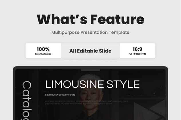 模特写真摄影keynote模板 - 顶尖PPT