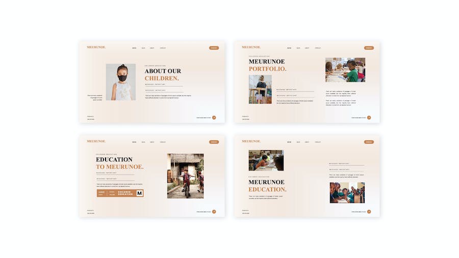 简约大气儿童教育培训主题演讲keynote模板 - 顶尖PPT