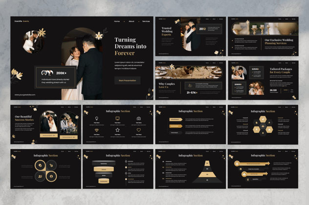 婚礼组织者和活动keynote模板 - 顶尖PPT