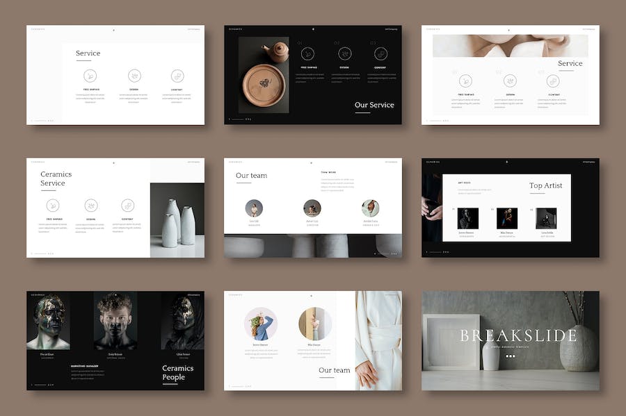 简单简约商务风格PPT模板 - 顶尖PPT