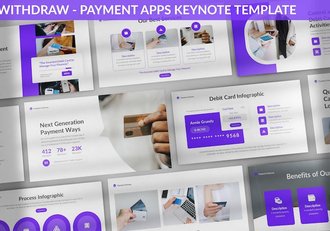 取款付款支付应用程序开发设计研究主题keynote模板 - 顶尖PPT