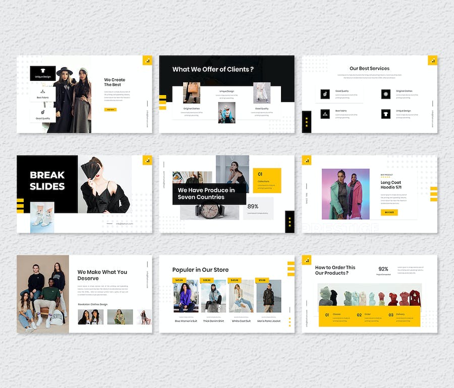 时尚领域威望主题PPT模板 - 顶尖PPT