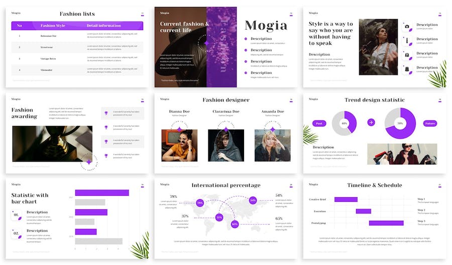 欧美时尚服装设计PPT模板 - 顶尖PPT