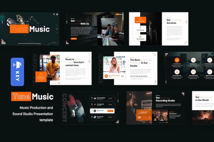 音乐制作教程项目汇报行业分享keynote模板 - 顶尖PPT